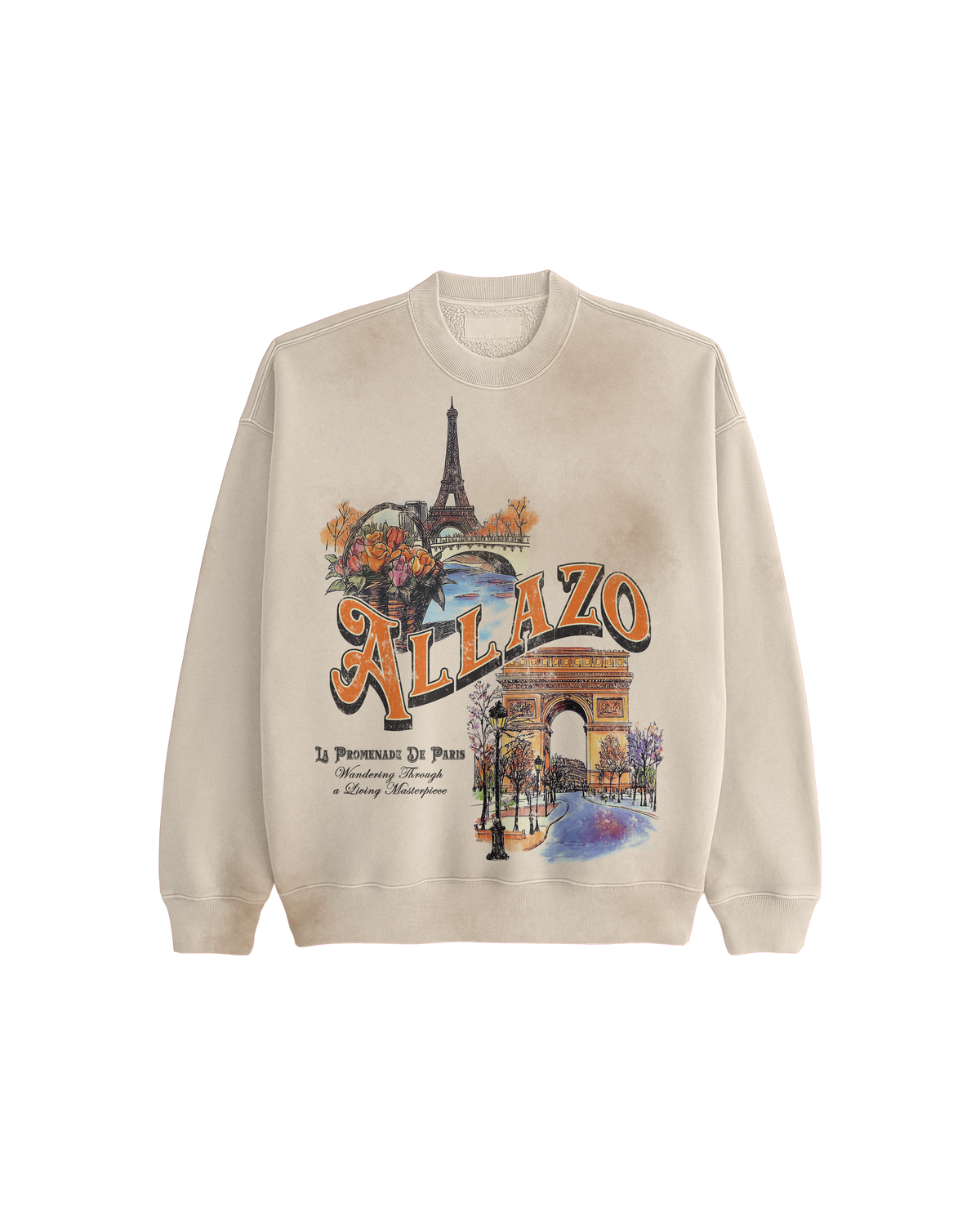 " La Promenade De Paris" // Long Sleeve Crew Neck Sweatshirt